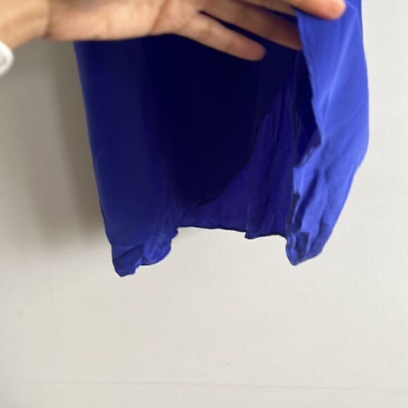 Amanda Uprichard Silk Royal Blue Dress Sz S - Picture 3 of 10